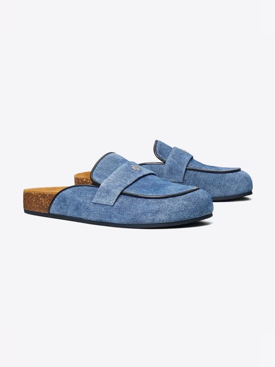 Tory Burch Shoes - Tory Burch Everly Cork Leather Mule Shoes